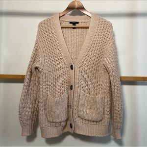 forever 21 blush pink button chunky cardigan